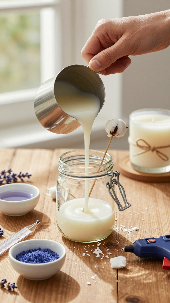 Custom Scented Candles in Upcycled Jars