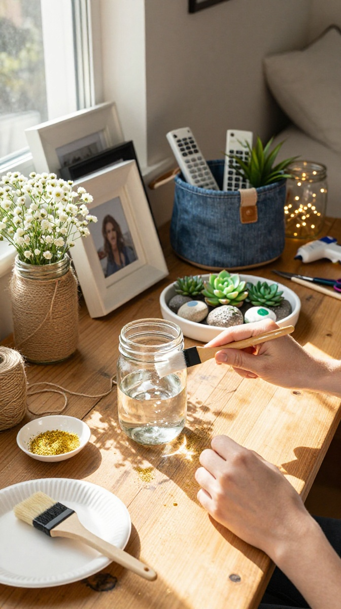 DIY Fairy Light Mason Jars