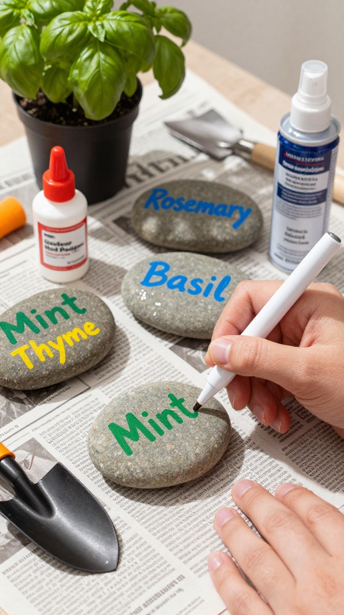 DIY Painted Rock Garden Markers