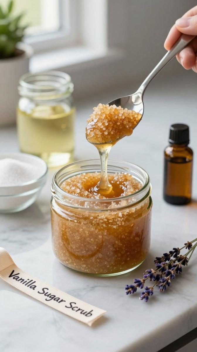 DIY Sugar Scrub in a Pretty Jar
