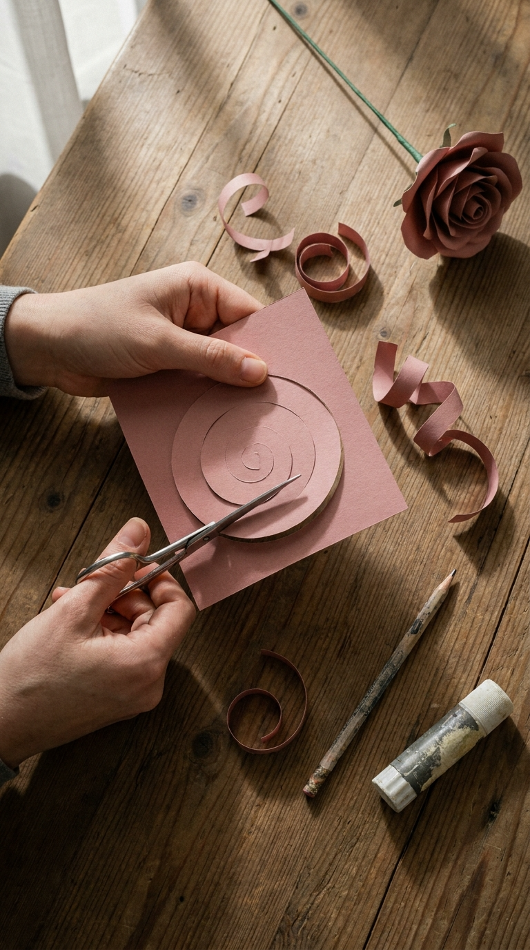 Easy Paper Flower #1 The Classic Paper Rose