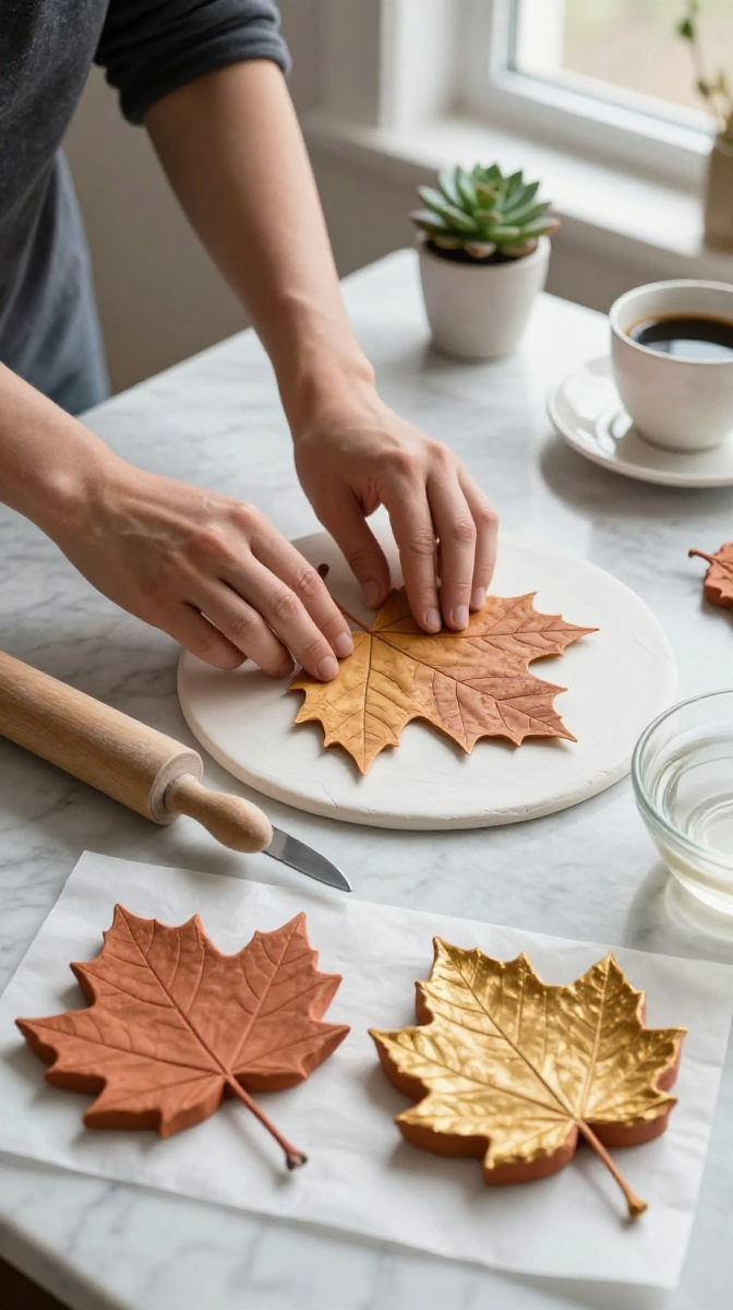 Fall Leaf Clay Trinket Dish
