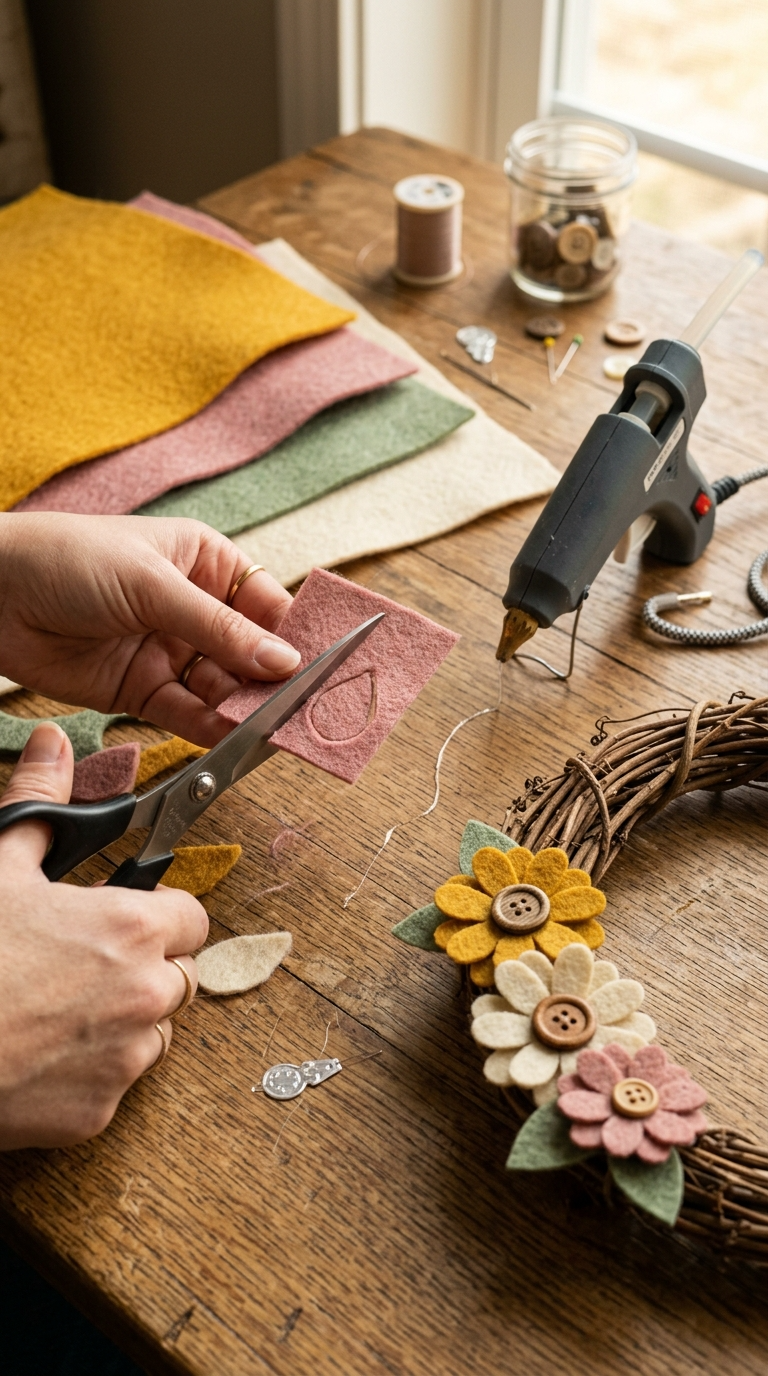 Felt Flowers for Cozy, Lasting Decor