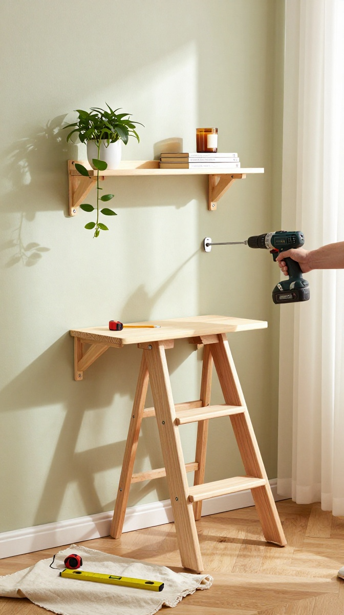 Floating Corner Shelves