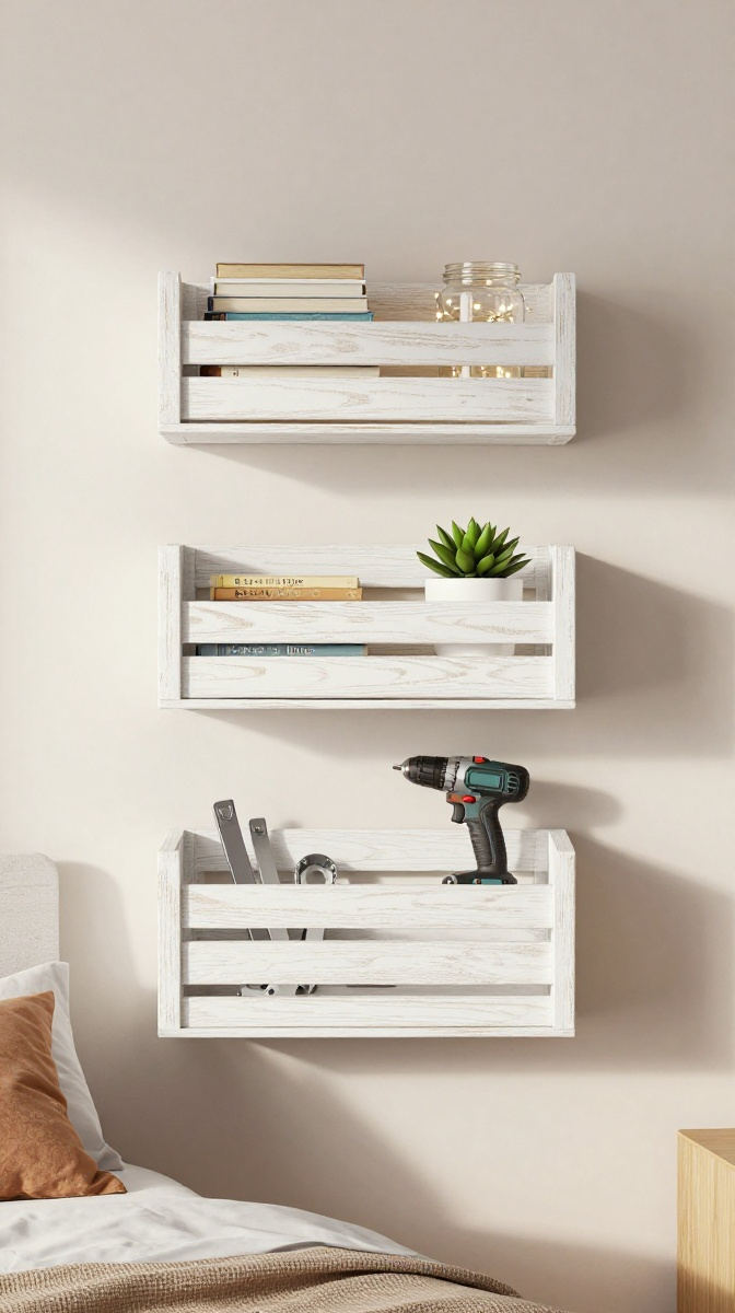 Floating Shelves from Crates