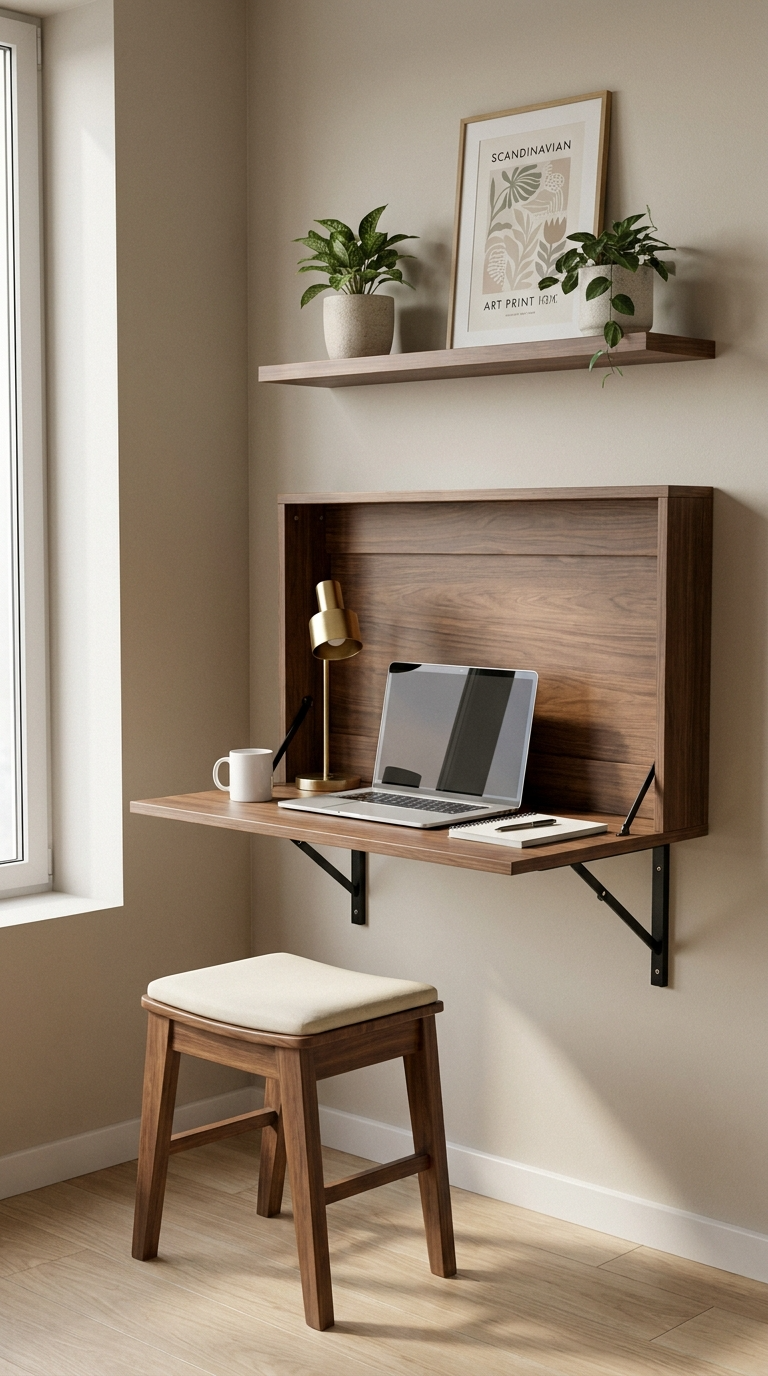 Fold-Down Wall Desk