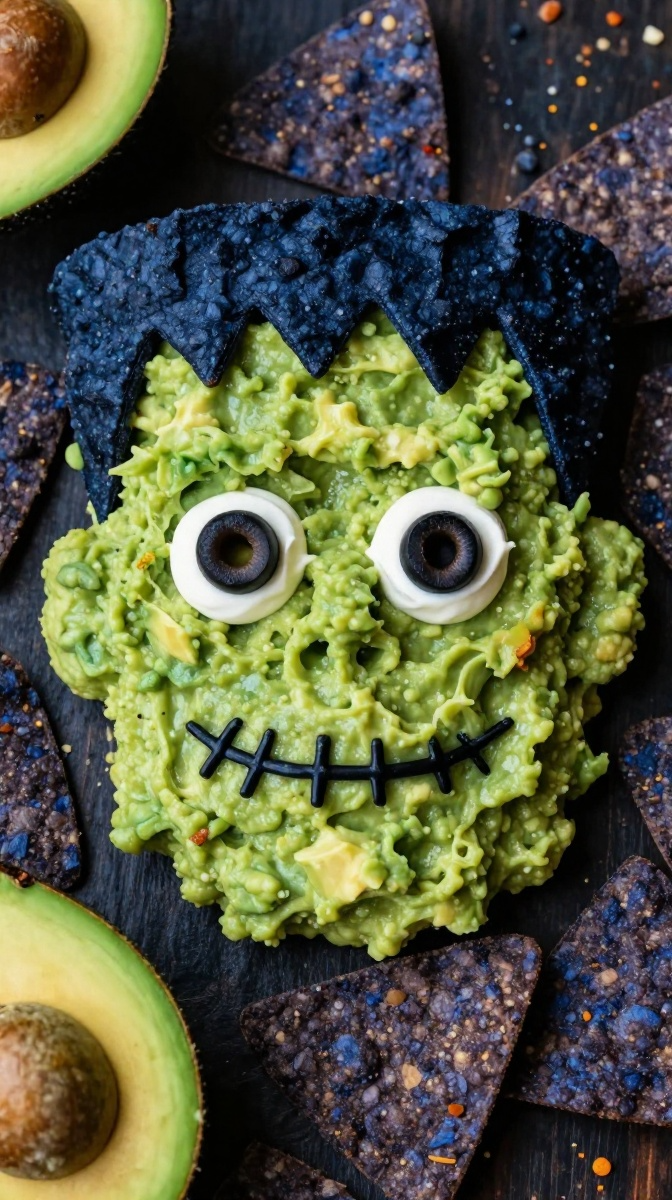 Frankenstein’s Monster Matcha Guacamole Dip