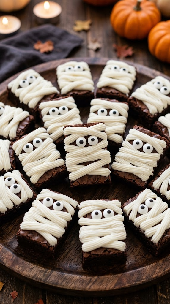 Frightfully Easy Brownie Mummies