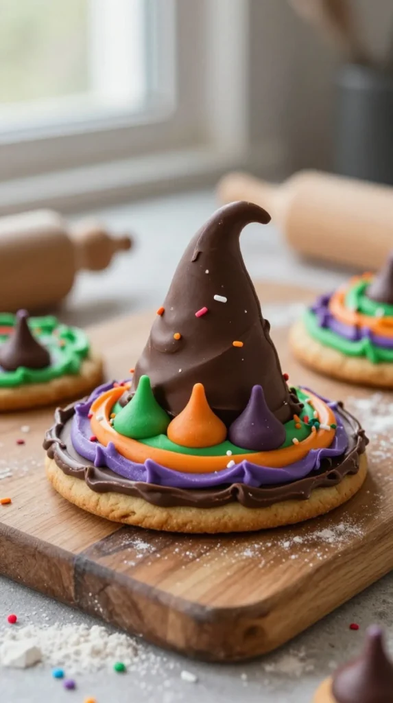 From-Scratch Chocolate Cookie Witch Hats