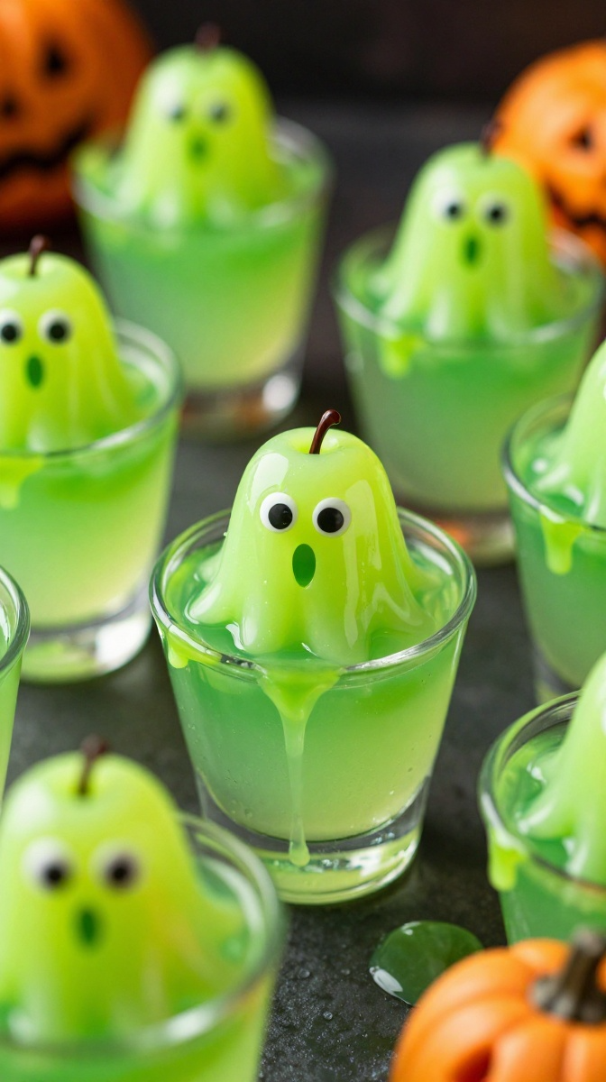 Ghostbusters Slimer Green Apple Jello Shots