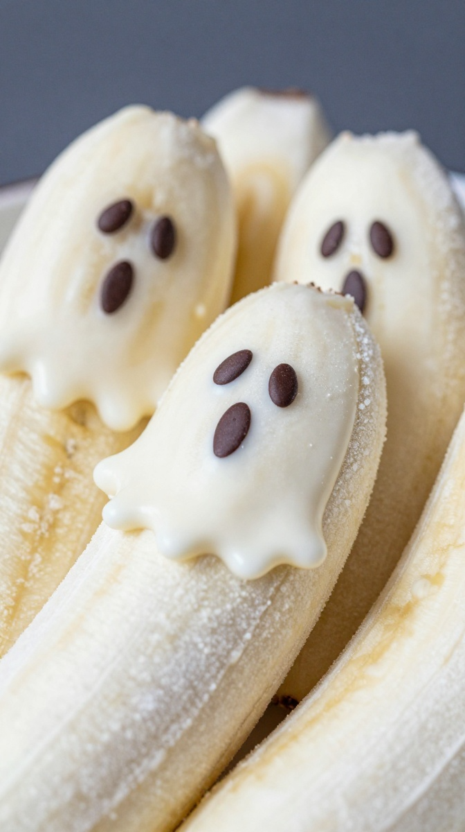 Ghostly Banana Pops