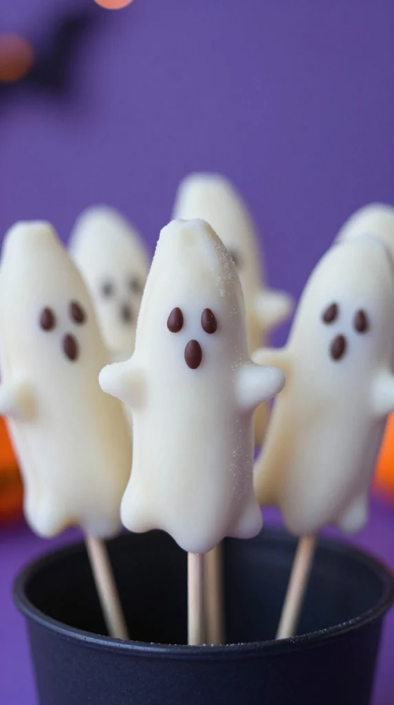 Ghostly Banana Pops