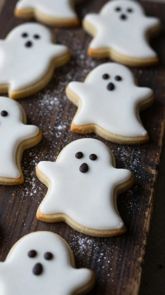 Ghostly Vanilla Sugar Cookies