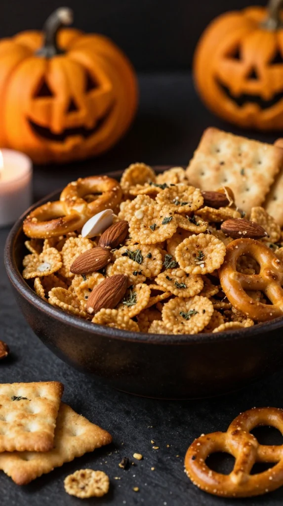 Ghoulish Garlic & Herb Gluten-Free Snack Mix