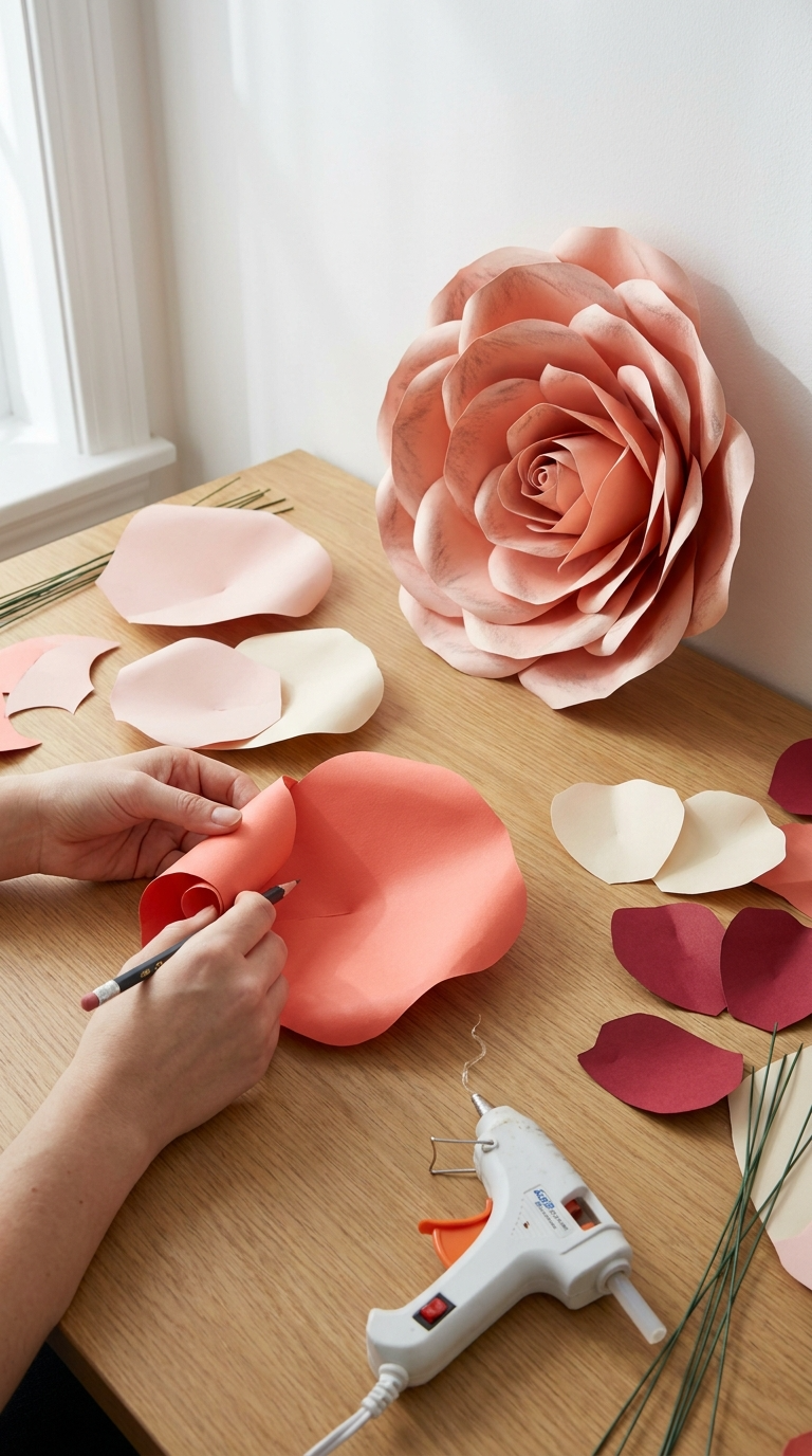 Giant Paper Flowers for Wall Drama