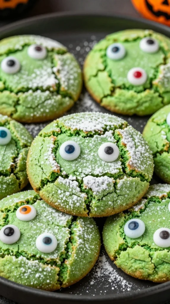 Gooey Eyeball Monster Crinkle Cookies