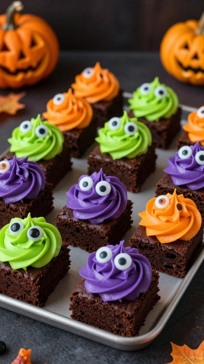 Gooey Monster Brownie Bites