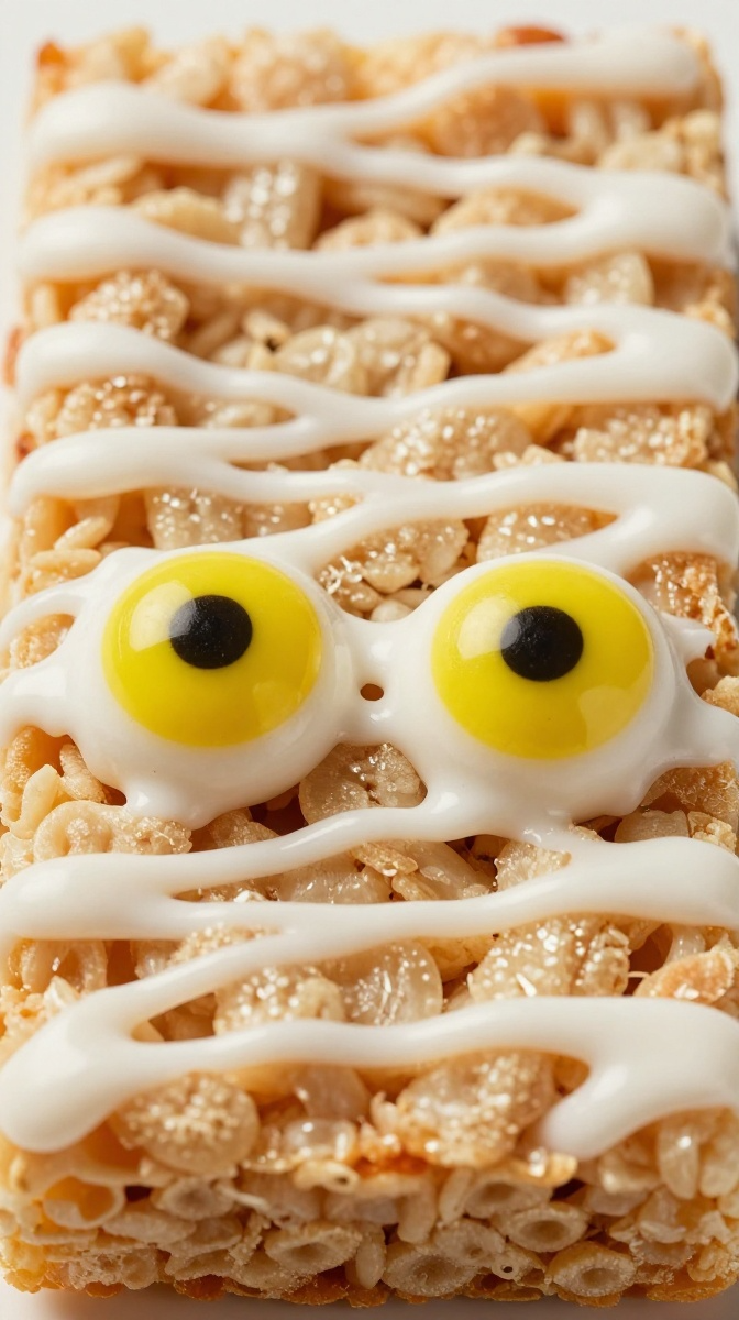Gooey Rice Krispie Mummies