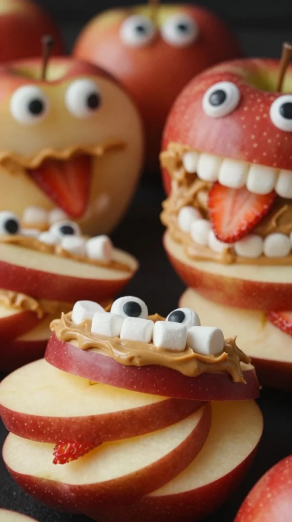 Halloween Apple Monster Mouths