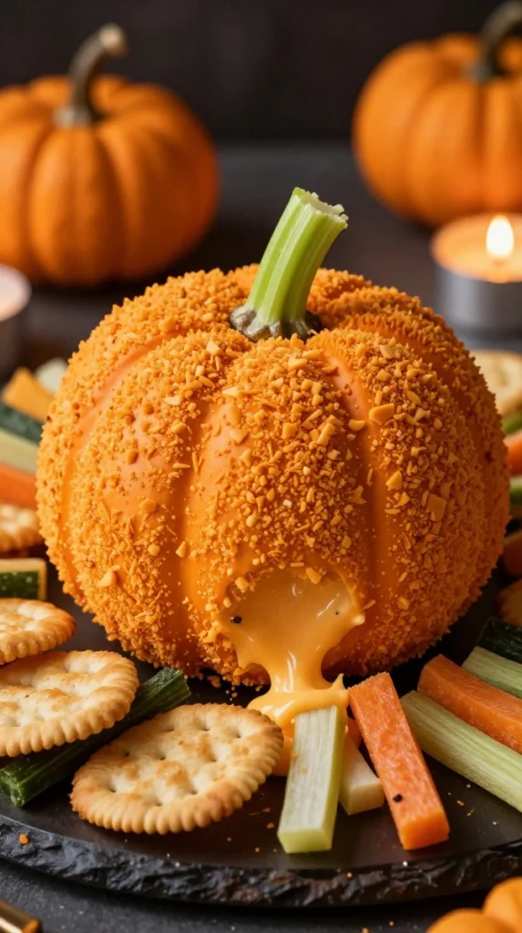 Halloween Cheese Ball Pumpkin 🎃