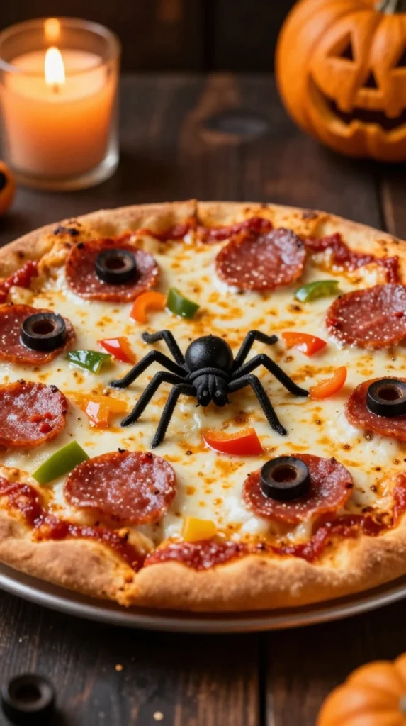 Halloween Mini Pizzas