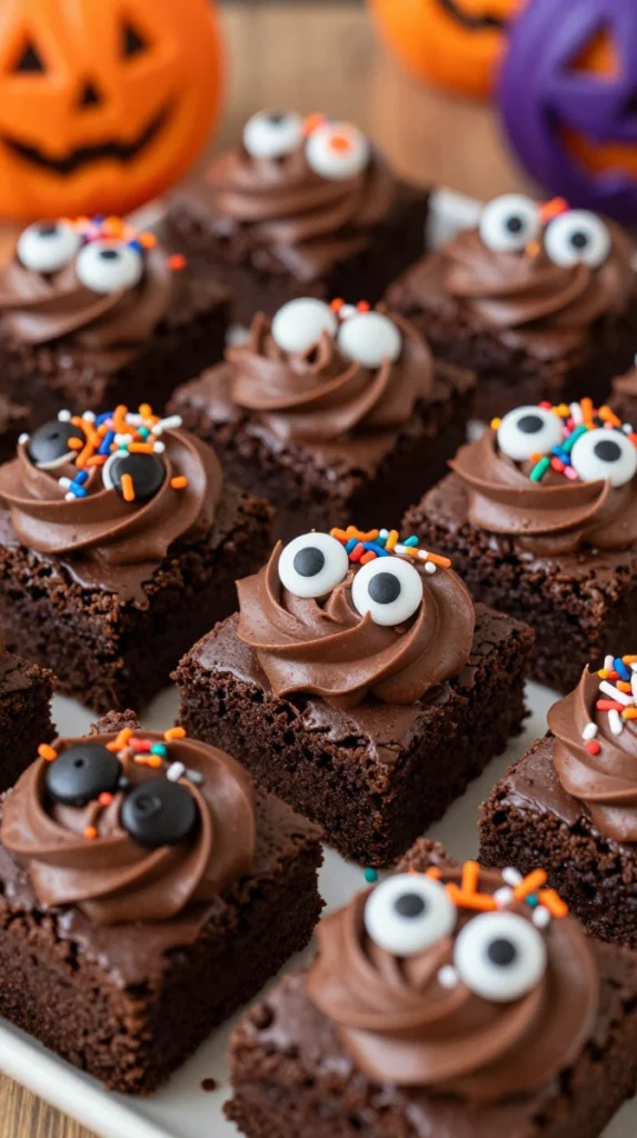 Halloween Monster Eye Brownie Bites