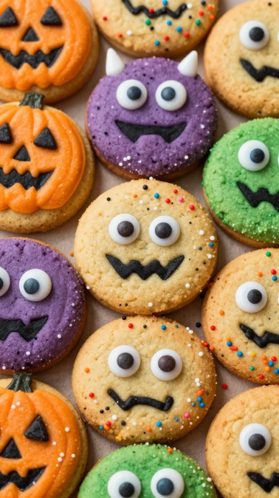 Halloween Monster Eye Cookies