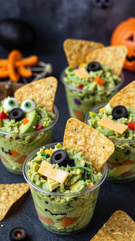 Halloween Monster Guacamole Cups