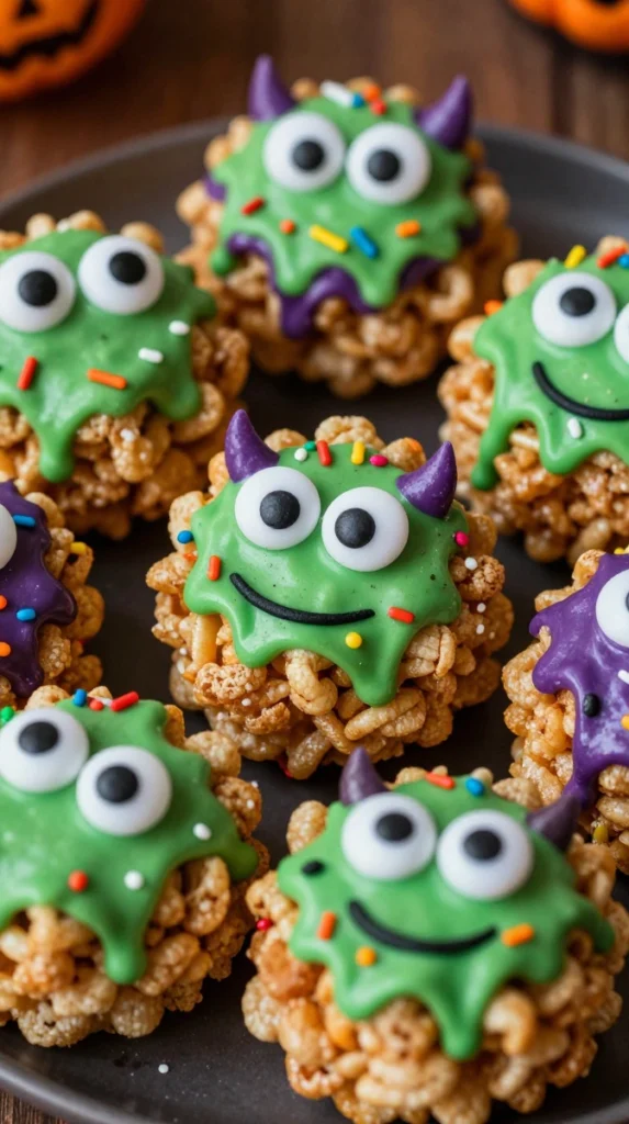 Halloween Monster Rice Krispie Treats