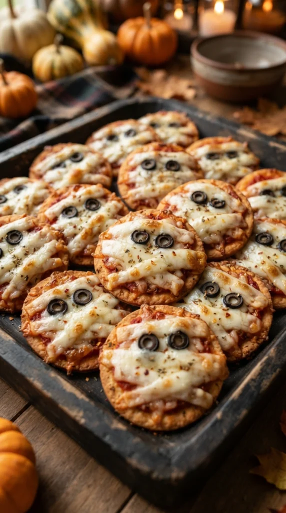 Halloween Mummy Pizza Bites 