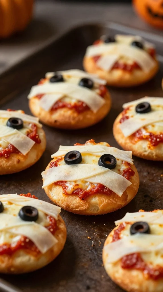 Halloween Pizza Mummies