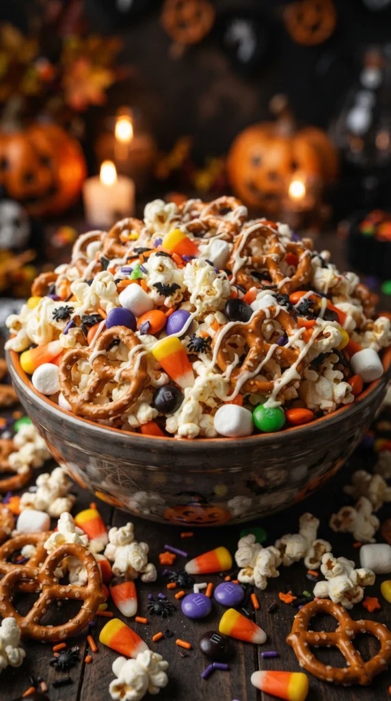 Halloween Popcorn Snack Mix