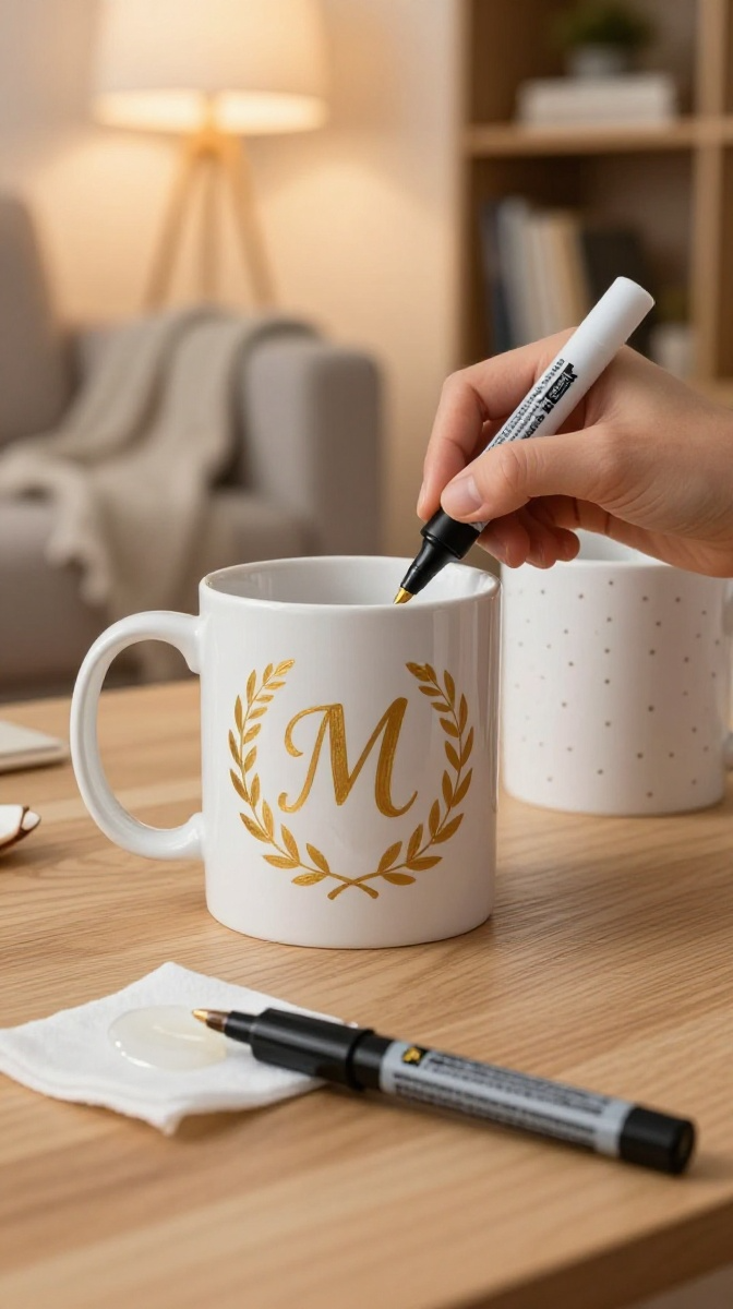 Hand-Painted Mug With a Sharpie (Yes, Really)