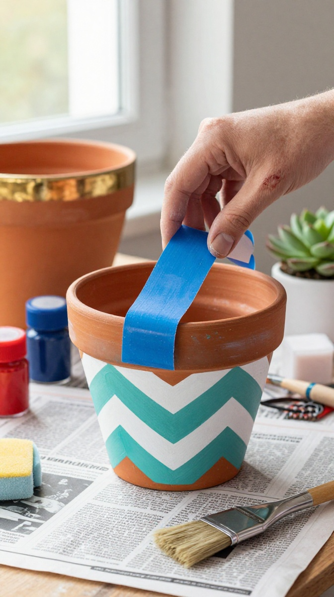 Hand-Painted Terracotta Pots