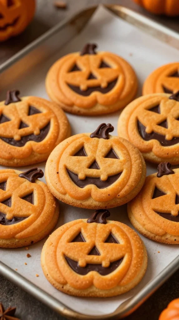 Jack-O’-Lantern Slice-and-Bake Cookies