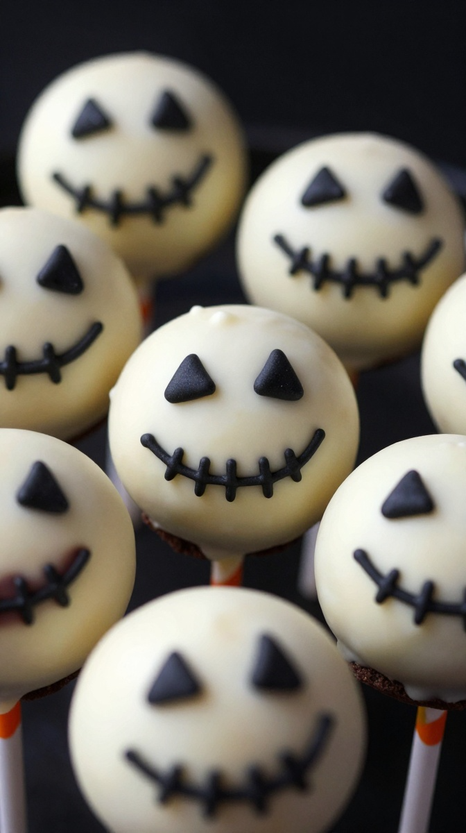 Jack Skellington’s White Chocolate Cake Pops