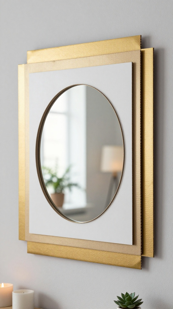 Layered Cardboard Mirror Frame