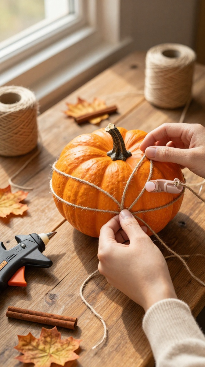 Make a Cozy Twine-Wrapped Pumpkin