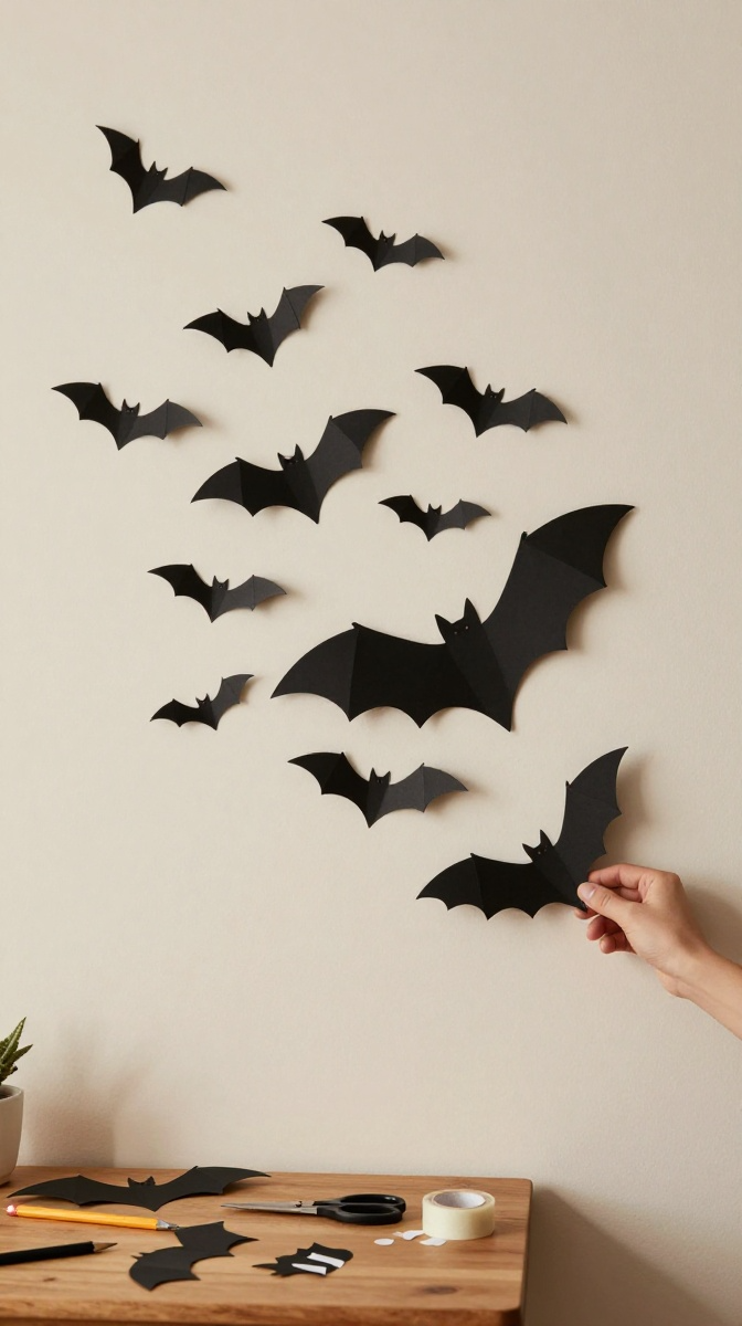 Make a Hanging Bat Wall Display