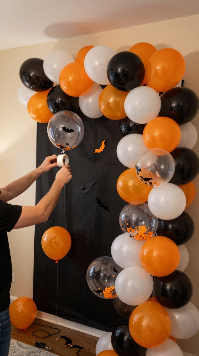 Make a Spooky Halloween Balloon Wall