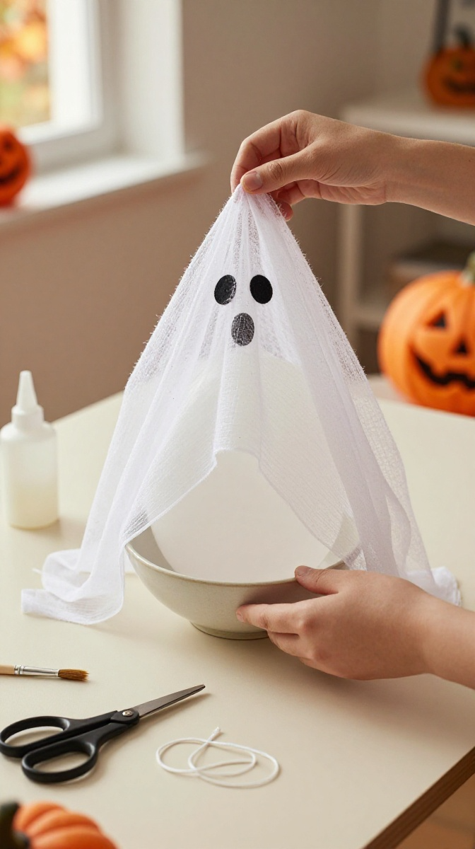 Make a Spooky Hanging Ghost