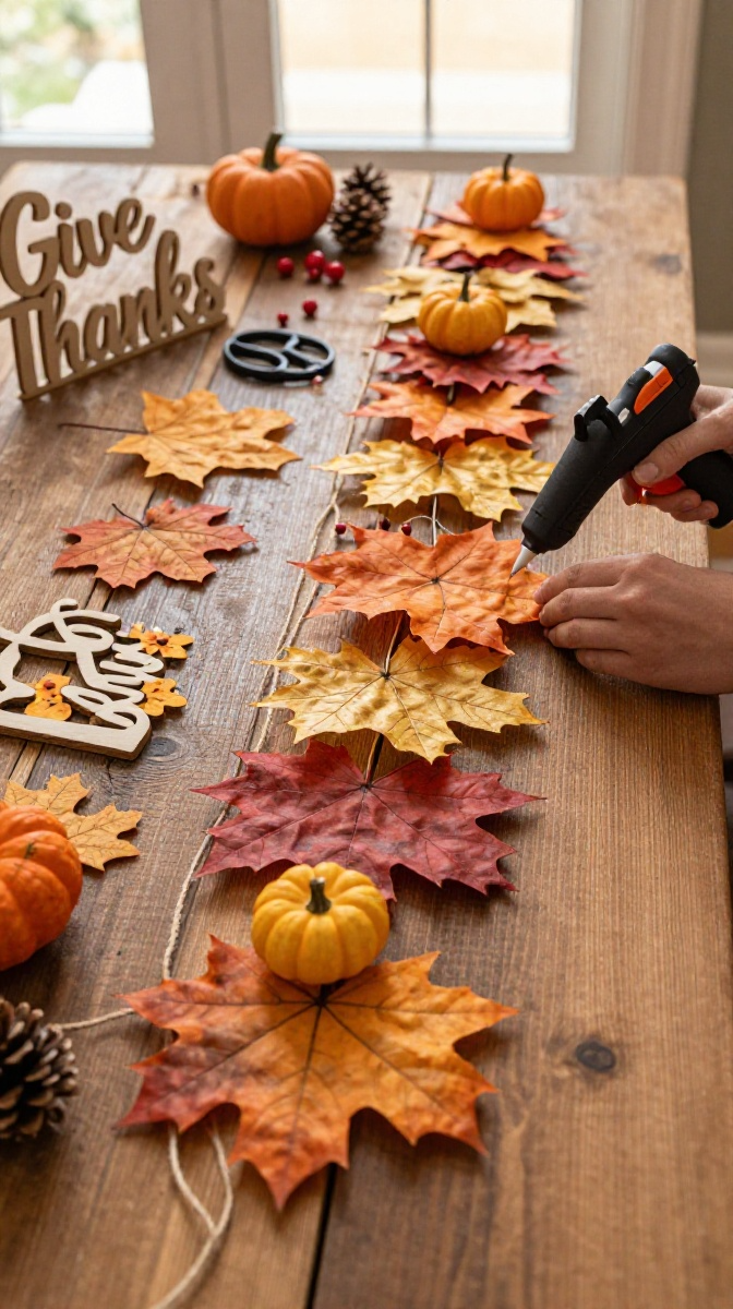 Make the Thanksgiving Leaf Garland