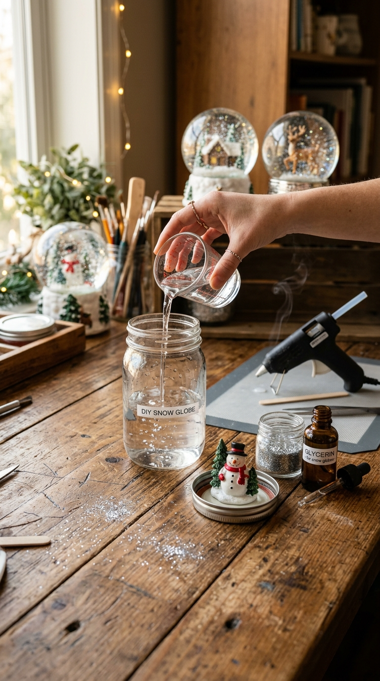 Mason Jar Snow Globes