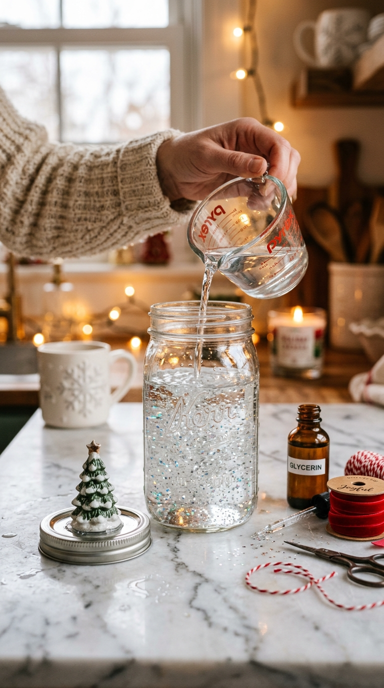Mason Jar Snow Globes