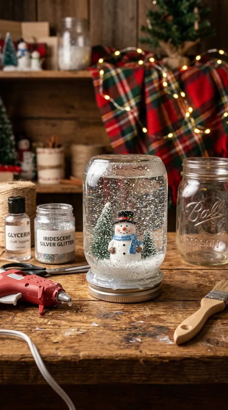 Mason Jar Snow Globes