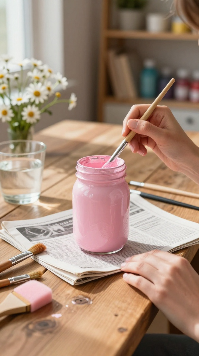 Mason Jar Spring Centerpiece
