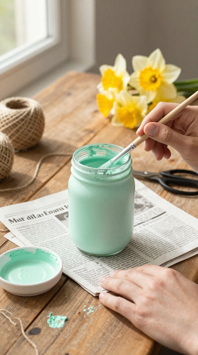 Mason Jar Spring Centerpiece