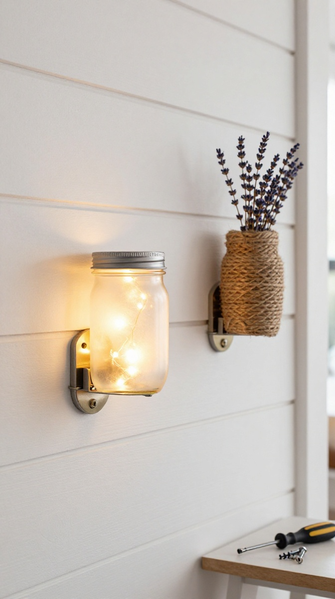 Mason Jar Wall Sconces