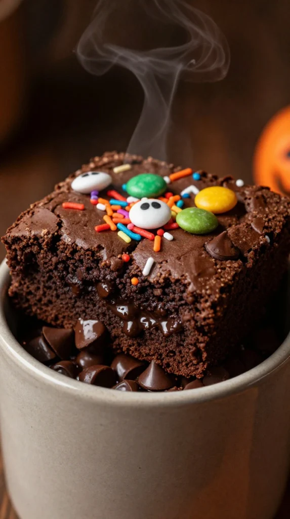 Microwave Halloween Mug Brownie