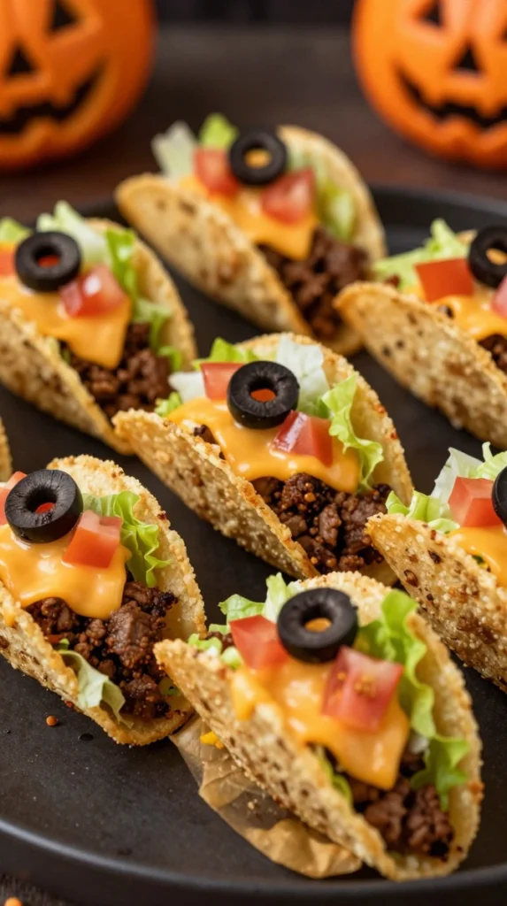 Mini Halloween Taco Cups